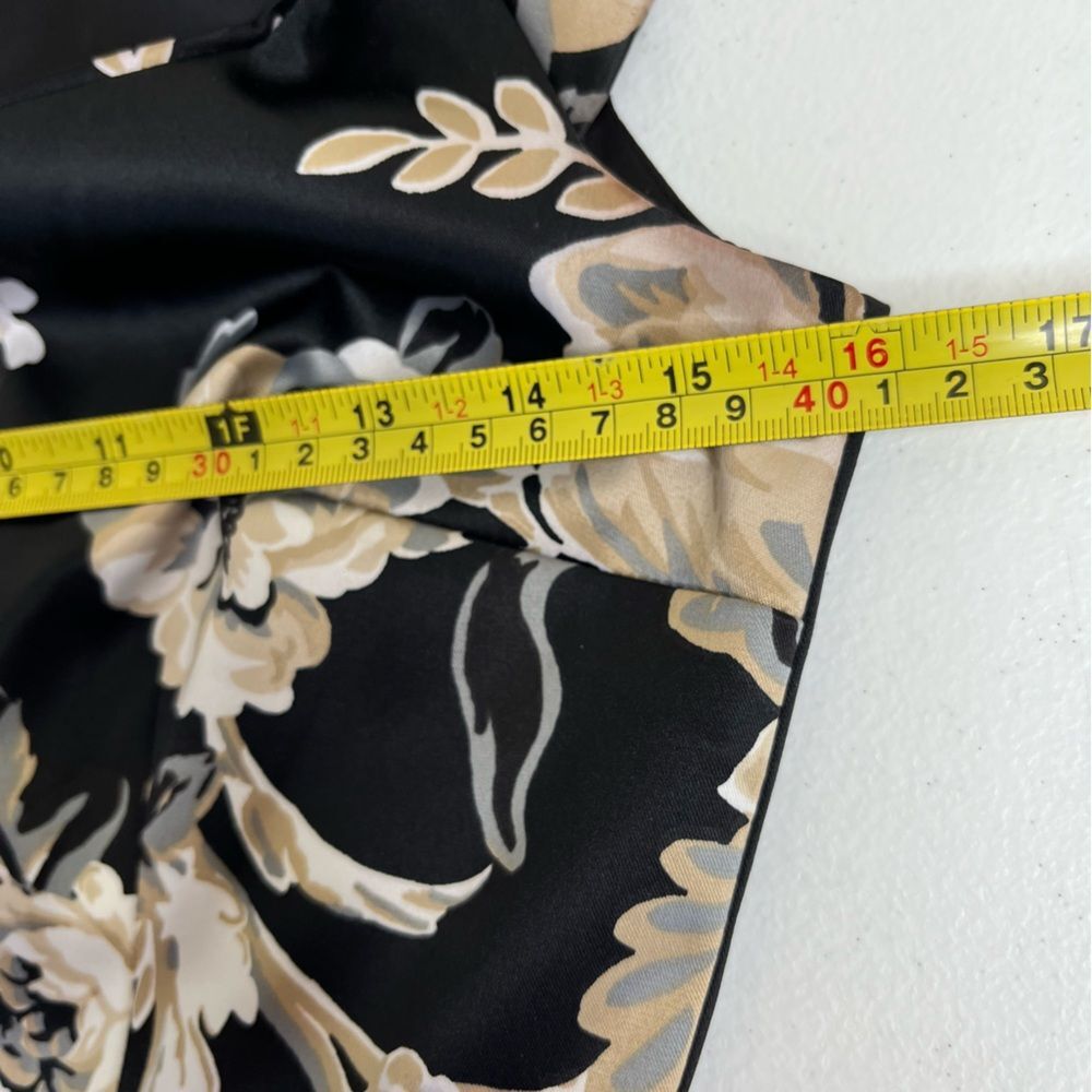 White House Black Market Floral Satin Sheath Dress Square Neck Women Size 00 - Picture 9 of 13